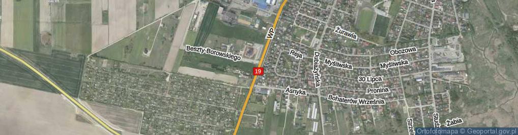 Zdjęcie satelitarne Wojska Polskiego ul.